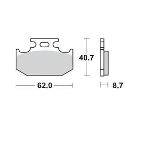 Moto-Master Kawasaki KDX KLX Suzuki RM125 RM250 Yamaha WR200 WR250 WR360 Pro Sintered Rear Brake Pads