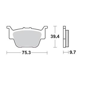 Moto-Master Honda TRX450R TRX500FE TRX520 TRX650 TRX680 TRX700XX Sinter Pro Racing Rear Brake Pads