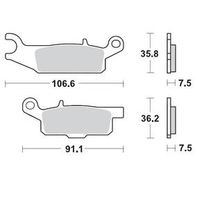 Moto Master Yamaha YFM 250R Raptor 08-13 YFM 550F Grizzly 09-15 YFM 70 F Grizzly 07-up Front Right Brake Pads