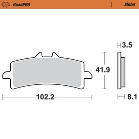 Moto-Master Ducati KTM MV Augusta Suzuki GSX-R Triumph Rocket Sinter Pro Road Front Brake Pads