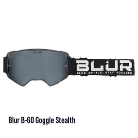 Blur B-60 MAGNETIC Goggles Stealth Matte Blk (Silver Lens)