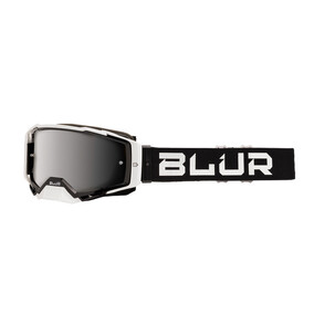 Blur B-40 Goggles Black/White (w/ Silver Lens)