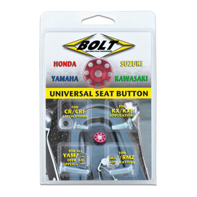 BOLT UNIVERSAL SEAT BUTTON (Hon/Suz/Kaw/Yam) RED