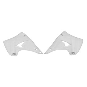 RTech Kawasaki KX125 KX250 03-08 White Radiator Shrouds 