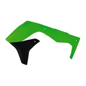 RTech Kawasaki KX450F 16-18 Green/ Black Radiator Shrouds 