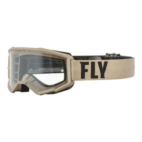 FLY FOCUS GOGGLE KHAKI/BROWN CLEAR LENS