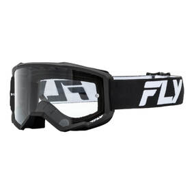 FLY FOCUS GOGGLE BLACK/WHITE CLEAR LENS