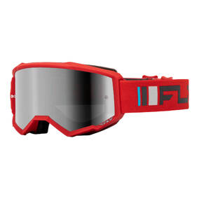 FLY ZONE GOGGLE RED/CHARCOAL W/ SILVER MIRROR/SMOKE LENS