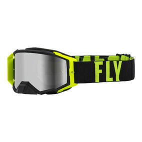 FLY ZONE PRO GOGGLE BLK/HI-VIS W/ SILVER MIRROR/SMK LENS