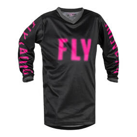 FLY '23 YOUTH F-16 JERSEY BLACK/PINK YXS