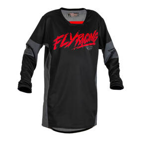 FLY YOUTH KINETIC KHAOS JERSEY BLACK/RED/GREY