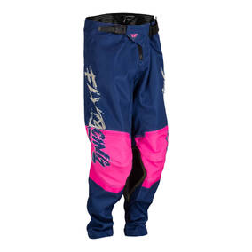 Fly Racing Kinetic Khaos Youth Pant - Pink / Navy / Tan