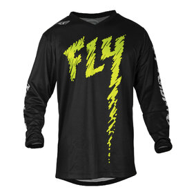 FLY YOUTH F-16 JERSEY BLACK/NEON GREEN/LIGHT GREY 