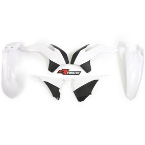 RTech KTM 125-500EXC/EXCF 14-16 White/Black Plastics Kit