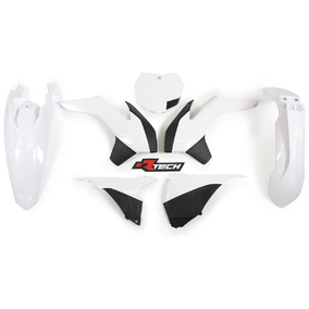 RTech KTM 125-450 SX/SXF 13-15 250SX/XC 13-16 White/Black Plastics Kit