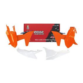 RTech KTM 250EXC 250EXCF 300EXC 350EXCF 450EXCF 500EXCF 2024 Orange White Plastics Kit