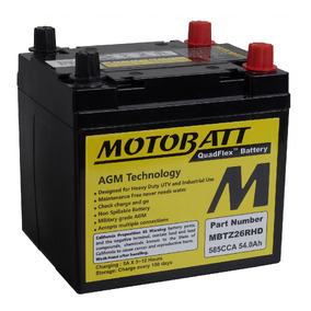 MBTZ26RHD MOTOBATT QUADFLEX BATTERY Polaris & Kawasaki Mule