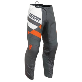 THOR MX PANTS SECTOR YOUTH CHECKER CHARCOAL/ORANGE 