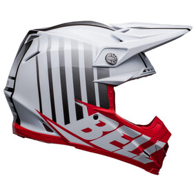 Bell MOTO-9S FLEX Sprint Matte Gloss White/Red Helmet