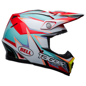 Bell MOTO-9S FLEX Tagger Edge White/Aqua Helmet