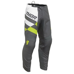 THOR MX PANTS SECTOR YOUTH CHECKER GRAY/ACID