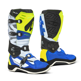 Forma Pilot MX Boots Yellow/White/Blue