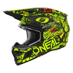 O'Neal Youth 3SRS ATTACK Helmet - Black/Neon Yellow