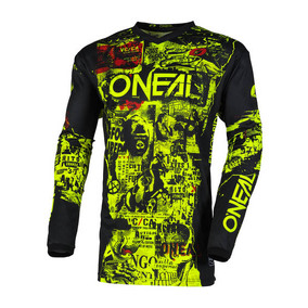 ONeal Youth ELEMENT Attack Jersey - Black/Neon Yellow