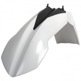 POLISPORT KTM SX SXF 07-12 EXC EXCF 08-13 FRONT FENDER - WHT