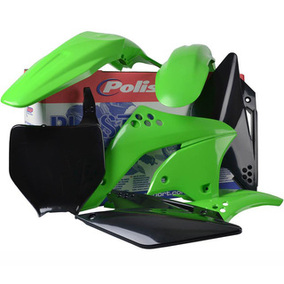 Kawasaki KX250F 06-08 Plastics Kit Green/Black