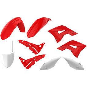 Honda CR125 CR250 02-07 Full Restyling Plastics Kit Red/White