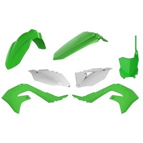 Kawasaki KX450F 19-23 KX250F 19-24- OEM Plastics Kit Green/White