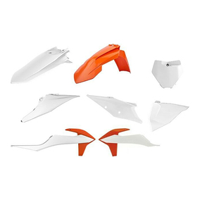 KTM SX SXF XC XCF 19-20 Plastics Kit White/Orange