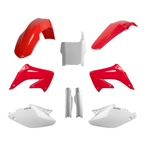 Honda CR125R CR250R 04-07 OEM Full Plastics Kit Red/White