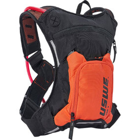 USWE Raw 3L Dirt Biking Black/Factory Orange 2L Hydration Pack