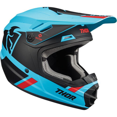 THOR MX HELMET SECTOR SPLIT MIPS BLUE BLACK YOUTH SML