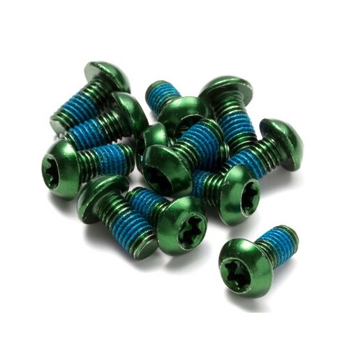 Brake Disc Rotor Bolt Set 12 pcs. M5 x 10 mm Green