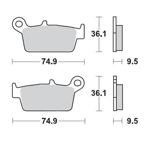 Moto-Master AJP Gas Gas Honda Kawasaki Suzuki TM Racing Yamaha Pro Sintered Rear Brake Pads