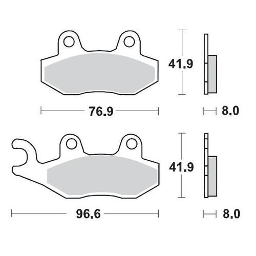 Moto-Master Pro Sintered Bombardier Can Am Maverick Yamaha Raptor, Husqvarna, Suzuki Quad Brake Pads