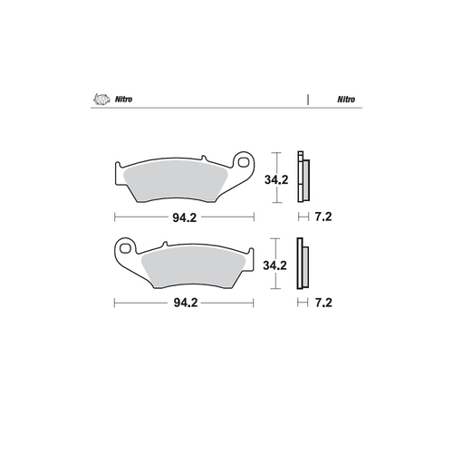 Moto-Master Aprila Beta Gas Gas Honda Kawasaki Suzuki Yamaha Nitro Sport Front Brake Pads