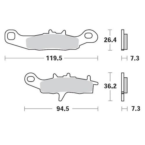 Moto-Master Husqvarna SM610 Kawasaki KX80 KX100 KX112 Suzuki RM85 Pro Sintered Front Left Brake Pads