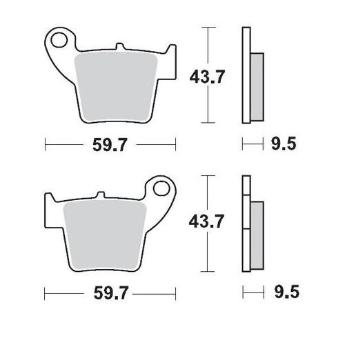 Moto-Master Fantic Enduro 4T 250 Honda CR / CRF 125-450 TM Racing MX85 13-and up Pro Sinter Racing Rear Brake Pads 