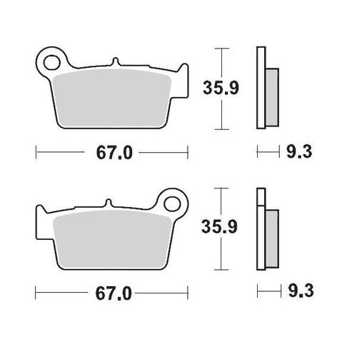 Moto-Master Aprilia Fantic Gas Gas Beta Kawasaki Suzuki Reiju Yamaha Sinter Pro Racing GP Rear Brake Pads