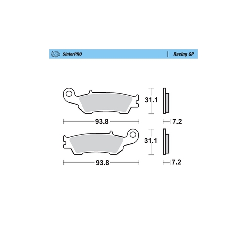 Moto-Master Yamaha YZ125-250 WRF250-450 YZ250-450F Sinter Pro Racing GP Rear Brake Pads