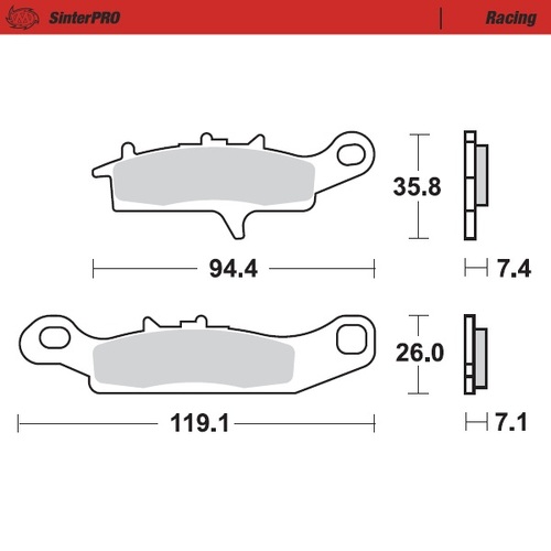 Moto-Master Kawasaki KFX Suzuki LT-V 700 Quad Front Brake Pads