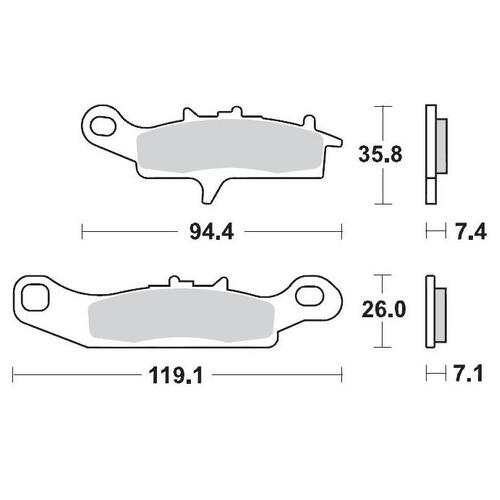 Moto Master Kawasaki KVF650 Brute Force 05-13, KVF650 Prairie 01-03 Brake Pads