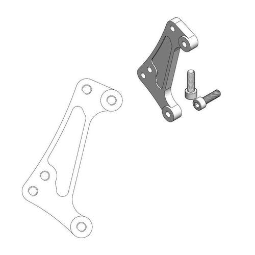 Moto-Master KTM 690 Husqvarna 701 Super Motard Caliper Adapter Bracket 