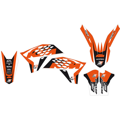 Blackbird racing Kit Graphique D´ailettes De Radiateur KTM SX/SXF A502N  Orange