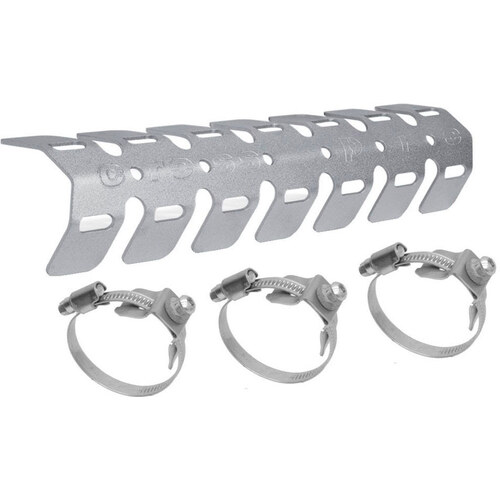 Crosspro Pipe Guard 4T 4 Stroke (EVO)  Universal SILVER ( Exhaust Mounts Hold Protector Directly Off The Header )