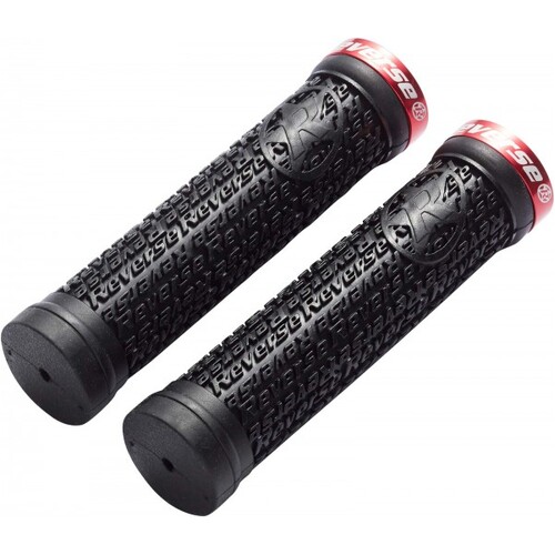 Handlebar Grips Bike Stamp Single Lock On Red